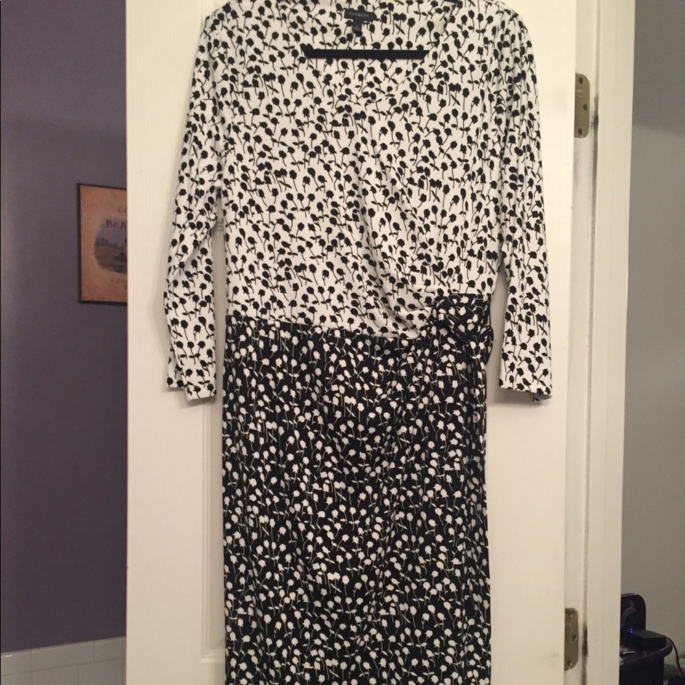 Talbots black and white dress